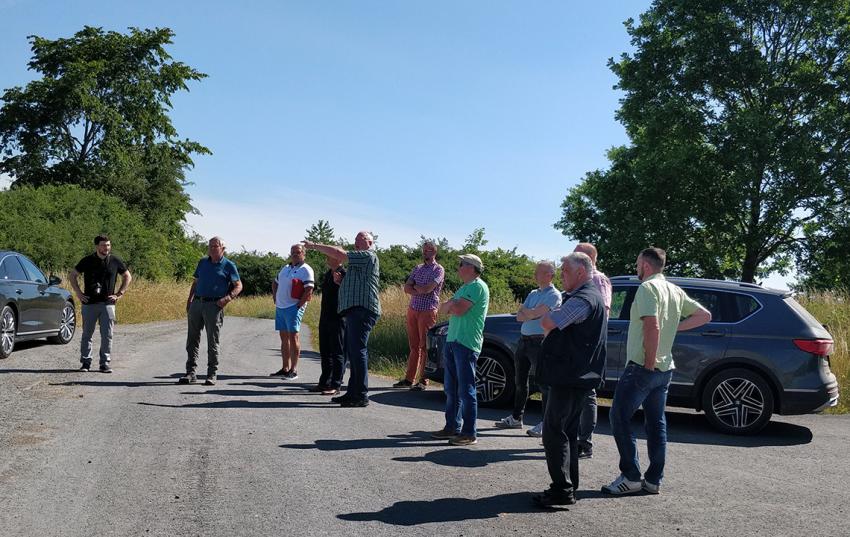 Halt der Flurfahrt in Leite