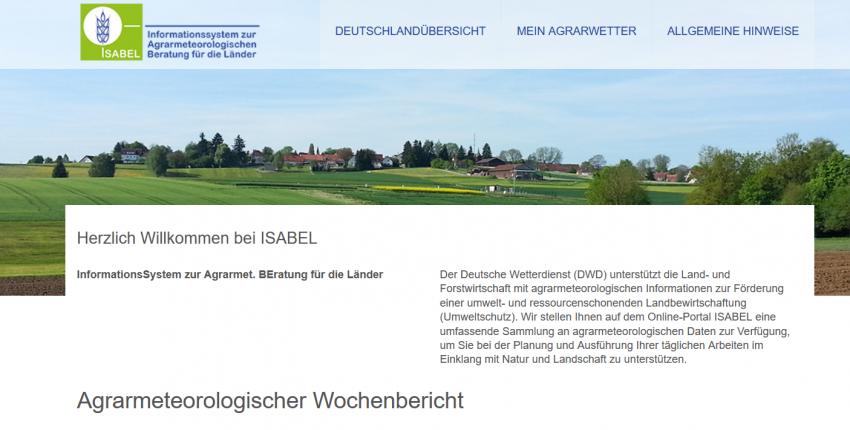 Informationssystem zur agrarmeterologischen Beratung für die Länder